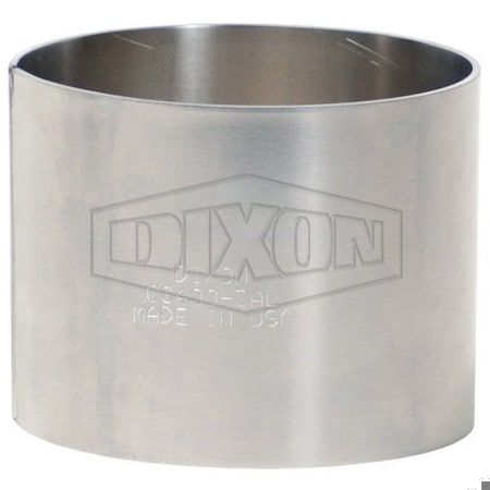 Dixon King Crimp Crimp Sleeve, 4 in Nominal, 3-3/4 L x 0.09 in Thick, Carbon Steel, Domestic CS400-4CS